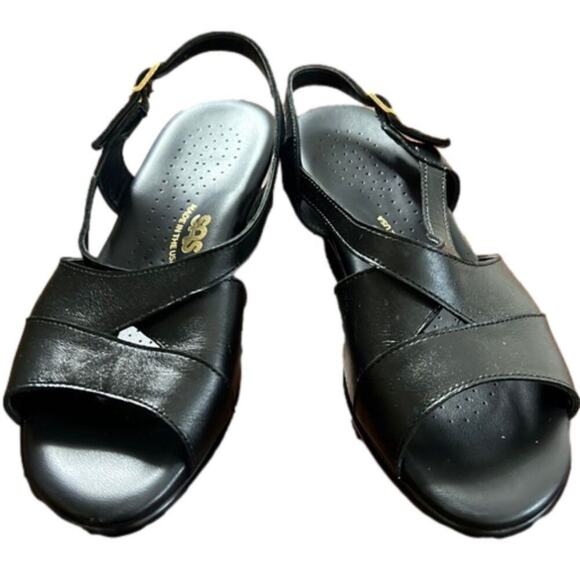 SAS TRIPAD CARESS LEATHER WEDGE SANDALS SIZE 8 1/2 - Picture 1 of 6